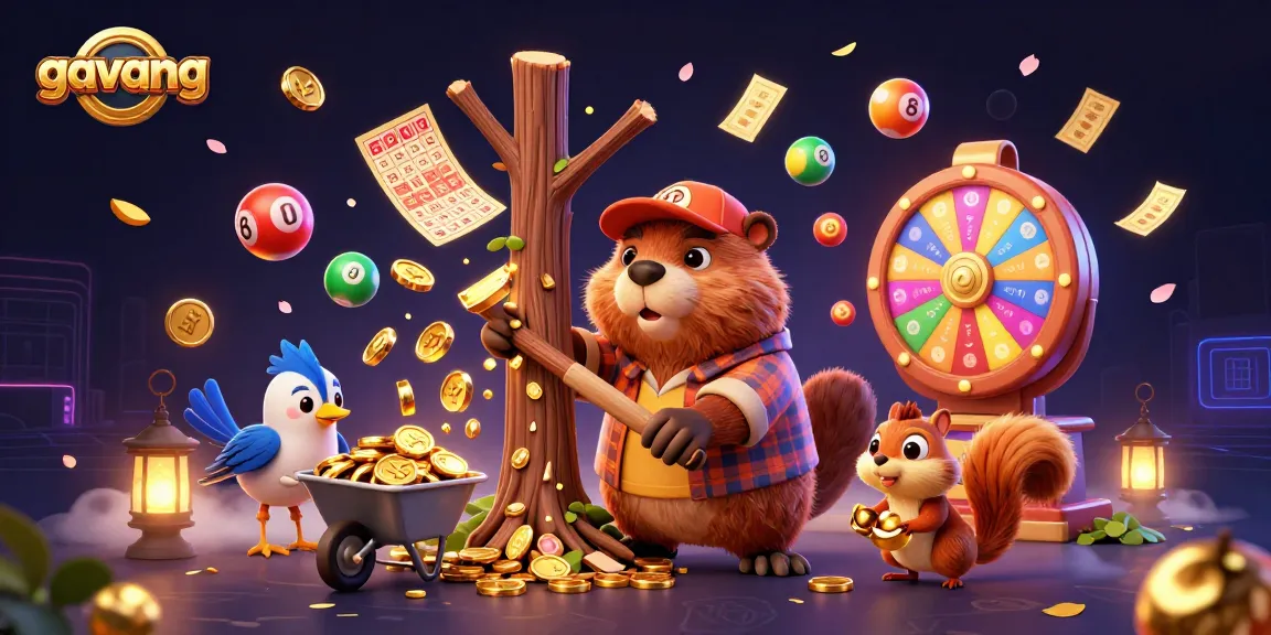 Engage in thrilling gameplay at gavang with colorful lottery elements and charming animal characters.