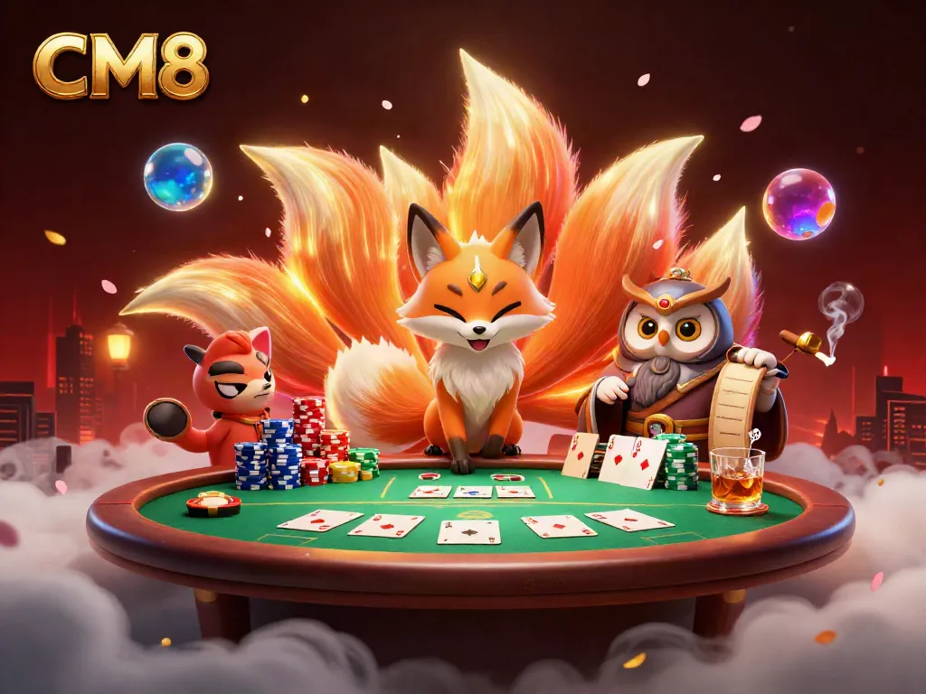 Engage in exciting gameplay at CM8 with vibrant characters and thrilling casino elements in action.