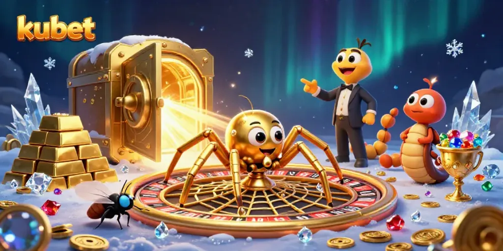 Place bets with kubet's thrilling casino atmosphere in a mesmerizing 3D illustration.