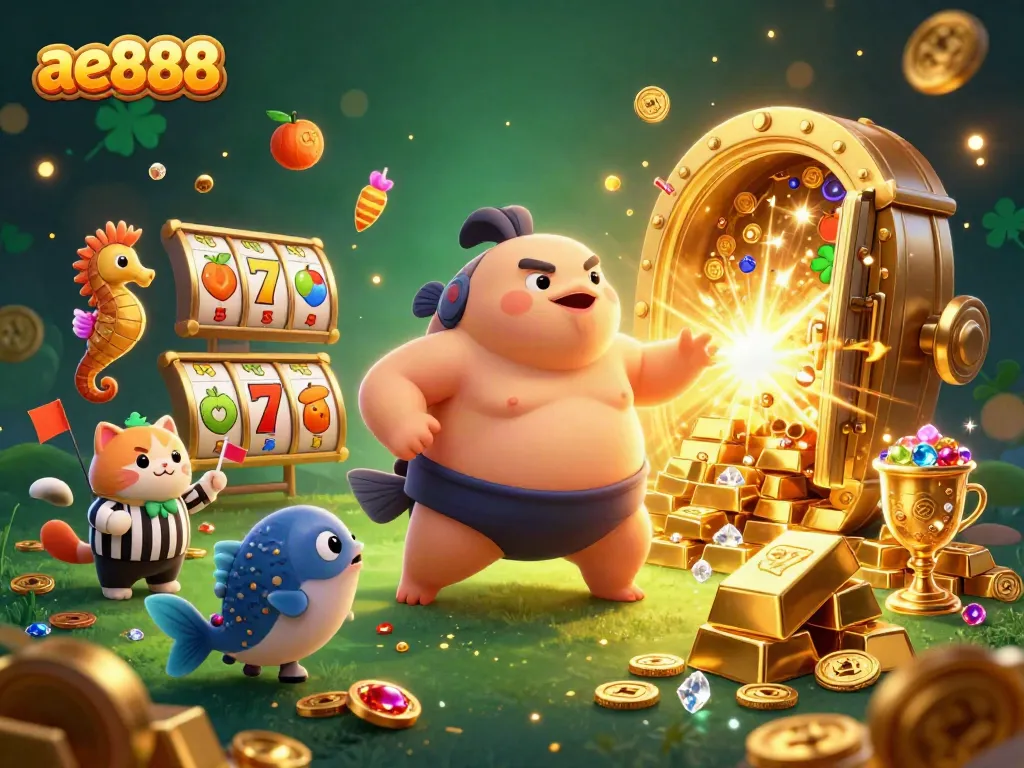 Experience high-stakes gaming with ae888 featuring a vibrant underwater scene filled with slot symbols and treasures.